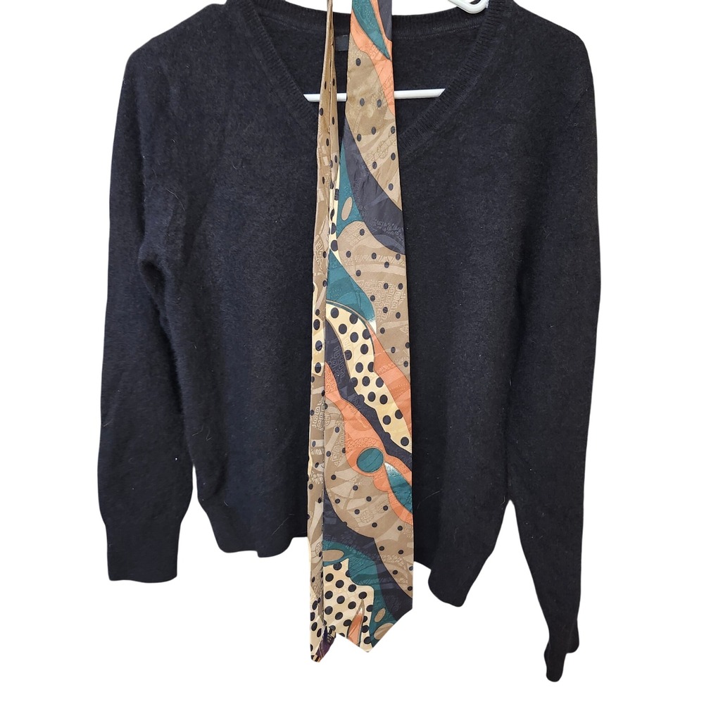 Carlo Palazzi Studio Tie 100% Silk Handmade Abstract Polka‎ Dot Necktie